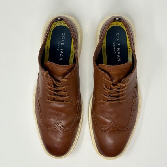 Cole‎ Haan Grand+ Wingtip Oxford Brown Leather Lightweight Shoes Men\'s 10.5M main image 6